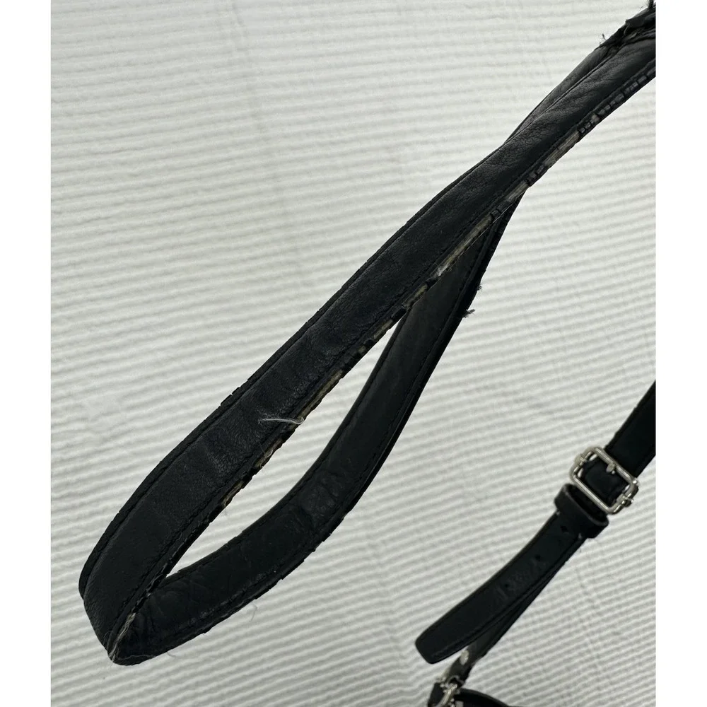 COACH Vintage Madison‎ Gold & Black Leather Pebbled Crossbody Black Bag